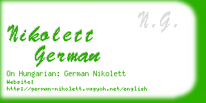 nikolett german business card